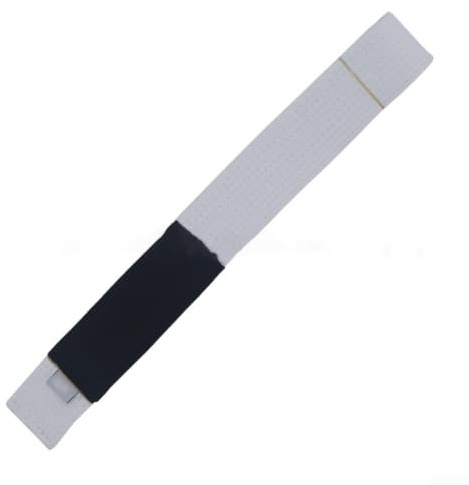 VIRELLO Cinturón de artes marciales de tela de algodón con diseño acolchado flexible para BJJ, judo, karate, entrenamiento diario para sesiones, blanco, A1