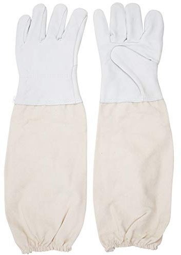 MasXirch Imkerhandschuhe Segeltuch Schutzimkerei Zubehör Ausrüstung mit belüfteten langen Ärmeln für den Imker