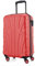 Suitline - leichtes Handgepäck 55x35x20 cm Flugzeug-Trolley 34 L Bordgepäck Hand-Koffer leicht Bord-Koffer 4 Rollen Kabinengepäck Hand Luggage TSA, Farbe:Korall
