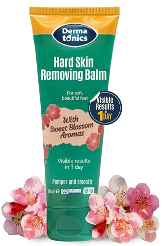 Dermatonics Hard Skin & Callus Removing Balm w/Sakura Blossom Aromas & 10% Urea - Skin Care for Feet, Hands & Elbows – Moisturizing & Repairing Formula for Dry & Cracked Skin - 2.37 fl oz Tube