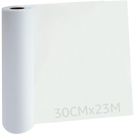 ASelected Stabilisateur de broderie thermocollant en maille invisible - 30 cm x 23 m - Rouleau de 30 cm x 23 m - Stabilisateur de broderie léger pouvant être découpé pour broderie à la machine et