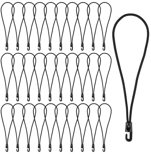 Spanngummi mit Haken, 30 Stück Expander mit Haken 26cm, Planenspanner Gummispanner für Camping Planen, Zelt, Anhängerplane, Poolabdeckung, Banner (Schwarz)