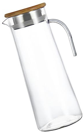 IMIKEYA Acrylic Cold Kettle Pitcher Lid for Home Use for Serving Fruit Juices and Beverages Restaurant Tables Bar Counters