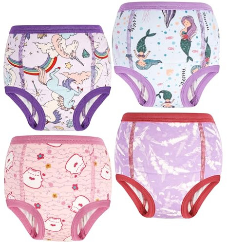 MOEMOE BABY Töpfchen Trainingshose 4 Stück Baby Trainingshosen Töpfchen Unterwäsche Kinder für Mädchen 4 Jahre