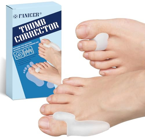 Satificer 8 Pezzi Separatore Dita Piede,Tutore Alluce Valgo Protezione Trasparente,Alluce Valgo Correttore Separadita,Correttore in Gel al Silicone,Taglia Vniversale per uomo e donna