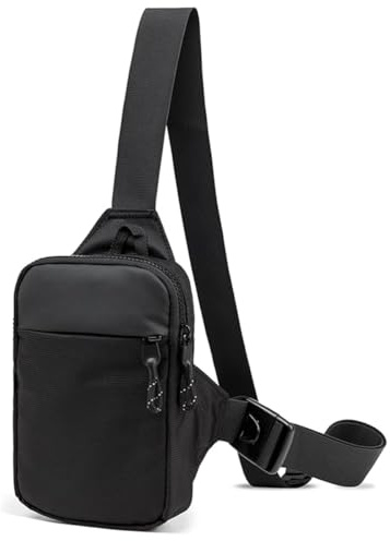 Bandoleras Hombre,Bolsa Pecho Hombre Pequeña,Bolsa Bandolera Mini Impermeable Casual Sling Bag Mochila Crossbody Bag de Viaje Trabajo Correr,Ciclismo