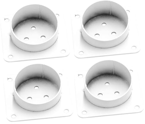 BIUDECO 4pcs Furniture Leg Attachment Plates Iron Mounting Connectors for Table Legs DIY Sofa Chair Cabinet Support Feet with Pre-drilled for Stable Assembly