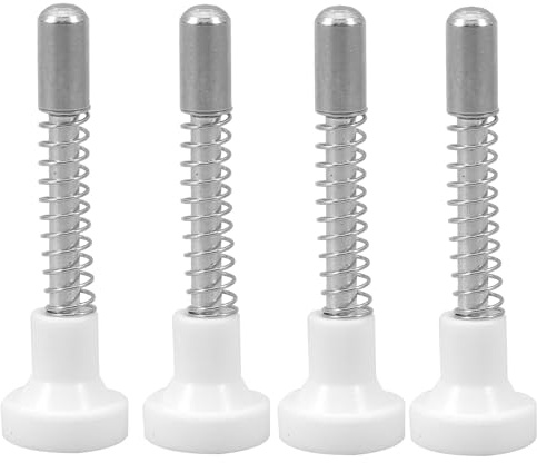 NAMOARLY Lot de 4 Loquets à Ressort Blancs 50mm pour Lit Bébé, Ferrures de Fixation Sécurisées, Remplacement Loquet de Berceau, Adaptés aux Cages et Meubles, Fixation Pratique pour Usage