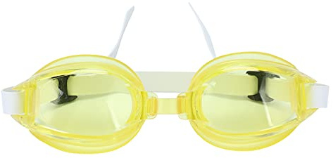 Kids Swim Goggles Soft Silicone Gasket Adjustable Headband for Children Swimming Pool Glasses (Yellow)