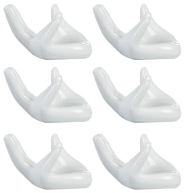AKOOSY Accessori per Esposizione Ocarina 6 Pezzi Base in Ceramica Porta Flauto per Collezionisti e Decorazioni Musicali Casa