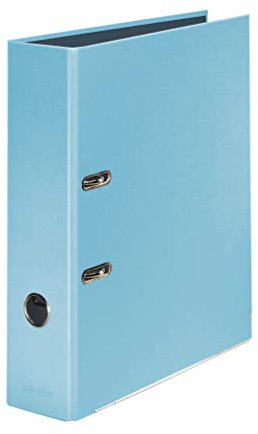 Original Falken PastellColor-Ordner. Made in Germany. 8 cm breit DIN A4 Pastell-Farbe Himmel-Blau Ringordner Aktenordner Briefordner Büroordner Plastikordner Schlitzordner Motivordner