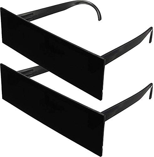 2 Stücke Zensur Brille Sonnenbrille, Pixelig Mosaik Brille Lustige Party Brillen für Karneval Fasching Party Cosplay Kostüm Halloween Geburtstag