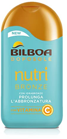 Bilboa, Doposole Nutriente Nutribronze con Vitamina C - Doposole Idratante e Nutriente, Ideale per Mantenere l'Abbronzatura a Lungo - Per Tutti i Tipi di Pelle - Dermatologicamente Testato - 200 ml