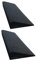 Bordsteinkanten-Rampe 2er Set (2 Stück) LxBxH: 100 x 25 x 6 cm aus Gummi (schwarz) Auffahrrampe,Türschwellenrampe, mit eingelagerten Unterlegscheiben zur Befestigung