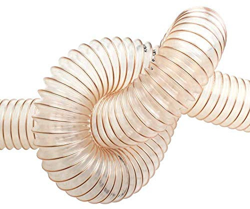 PURTON SL ECO 100mm (4 Zoll), 5m - Absaugschlauch superleicht, sehr flexibel, schwer entflammbar, transparent Spiralschlauch für Absauganlage