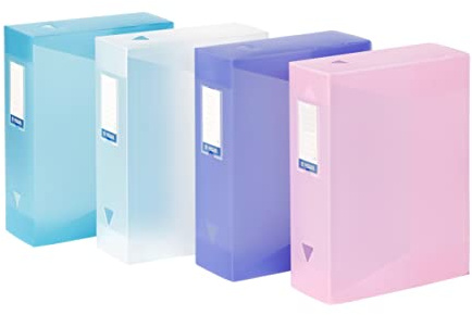 Viquel - 4 Stück Sortierboxen aus Kunststoff - 4 Stück große Kapazität Archivboxen - Propysoft Sortierboxen - 100mm Rücken