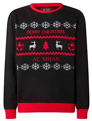 AC Milan, Christmas Jumper, Maglione Natalizio 2022, Official Product, per Un Natale Rossonero, XS