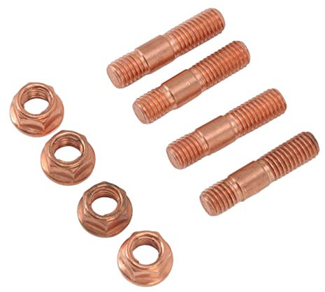 Turbo-Flanschmuttern, 43 Mm Turbo-Stehbolzen-Kit Verhindern Vibrationen M10 X 1,5 für T3 T4 T5 T6 Turbolader