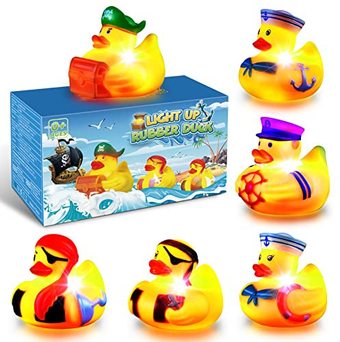 Tesoyzii Bath Toys for 1 2 3 4 Year Olds, Light Up Rubber Duck 1-5 Year Old Boy Girl Gifts Light Up Bath Toys 1st Birthday Easter Gifts for Kids Boys Toys Age 1-5 Bath Time Sensory Toys for Autism