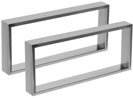 ONPIRA Tischgestell Modell „Köln“ Edelstahl 70x41cmCouchtisch Kufen Gestell PAARPREIS