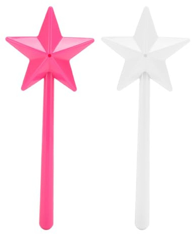 2 delar stjärnstav salt- och pepparskakare, magisk fe stav salt- och pepparkar set stjärnor pinne krydddispenser för halloween jul matbord dekor fest (ett hål)