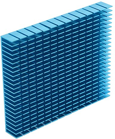 Disipador de calor de aluminio, disipador de calor, disipador de calor, aletas de refrigeración para amplificador de CPU PCB, 150 x 120 x 20 mm (azul)