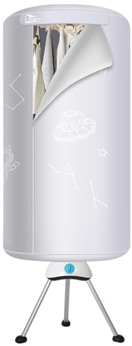 Asciugatrice Elettrica, 1000 W da Asciugatrici a Pompa di Calore, Asciugatrice con Tempismo, Asciugatrice a Riscaldamento a 2 Strati, adatta per Domestico Lavanderia in Appartamento, 170cm-Grigio