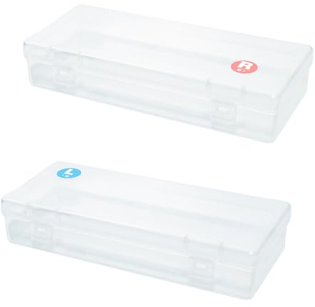 YUYUDEHM Scatola trasparente con coperchio, contenitori in plastica per lenti a contatto usa e getta quotidiane, custodia portatile da viaggio (confezione da 2)