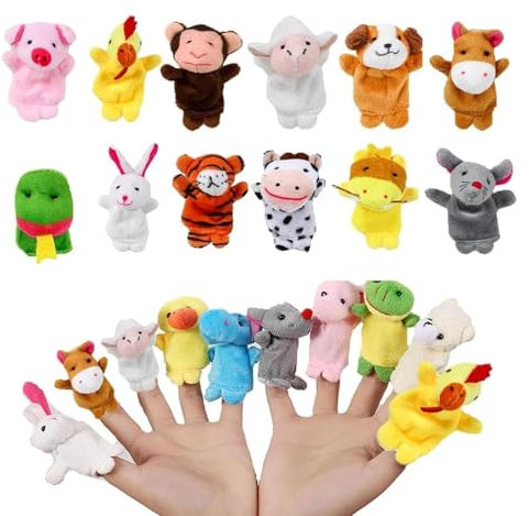 12Pcs Fingerpuppen, Fingerpuppen Für Kinder, Fingerpuppen Baby, Kleine Spielzeug, Für Niedliche Finger Puppen Requisiten Figuren Neuheit Spielzeug Geschenk Für Kinder Fingerpuppen