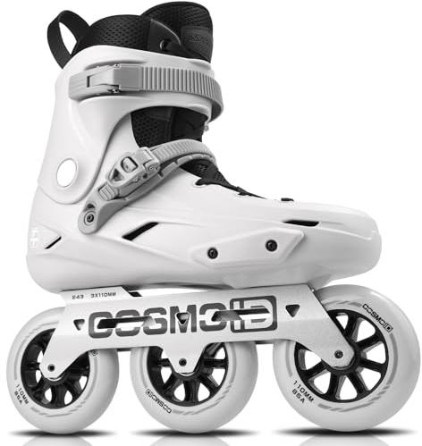 COSMOID Patines en línea para Mujeres y Hombres, Patines de Ruedas para Adultos, Patines Profesionales de Fitness Unisex(E-TT3-GRAY,EU 46-47)