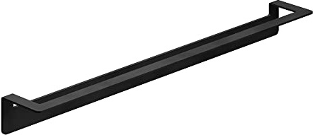 WEISSENSTEIN Handtuchstange Edelstahl ohne Bohren 60cm schwarz - Handtuchhalter Bad selbstklebend Schwarz