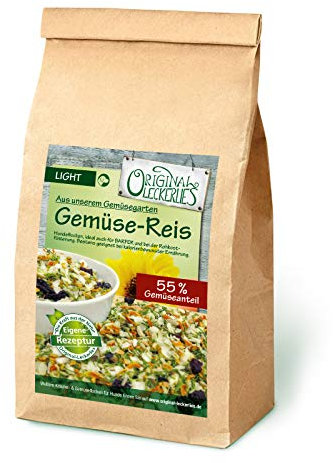 Original-Leckerlies: Gemüse-Reisflocken, 5 kg ballaststoffreiche Hundeflocken mit Gemüse und wertvollen Sonnen- und Hagebuttenkernen, Barf Zusatz Hund Hundefutter – Naturprodukt für Hunde