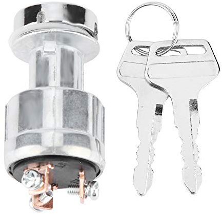 Interruptor de encendido con 2 llaves para coche, motocicleta, barco, bloqueo de arranque Universal, 12V/24V