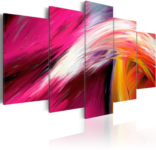 murando Cuadro Acústico Abstracto 200x100 cm espuma acústica absorbe el sonido aislamiento lienzo de 5 piezas Impresión Artística Decoración de Pared Imagen Gráfica 0101-47