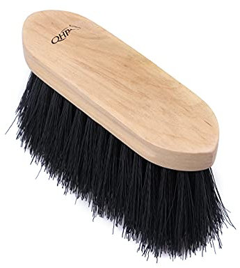 Staubbürste mit langen farbigen Borsten und Holzgriff ARBO-INOX® (SCHWARZ)