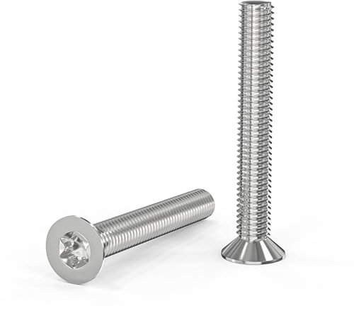 ORTAVA 20 Stück Senkkopfschrauben M5 x 35 mm, M5 Senkkopfschrauben Torx Edelstahl 304, Senkkopfschraube mit Innensechsrund/Torx (ISR/TX) nach Norm ISO 14581 / DIN 965, für Maschinen, Geräte und Möbel