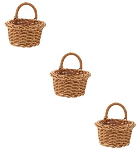 Alipis 3pezzi Cesta Appendiabiti Rattan Sintetico Per e Portaoggetti Per Decorazione Speciali