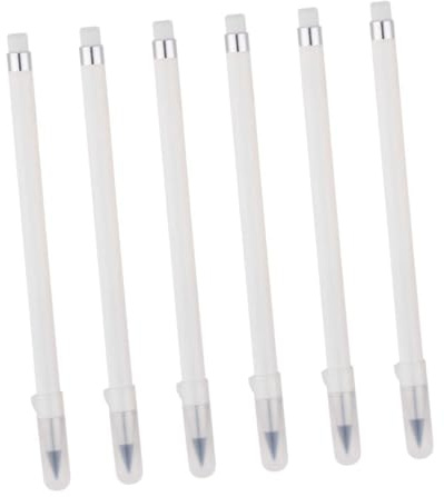 MOTHNUR 6 pezzi Matite Cancellabili Everlasting Pencil Matite Senza Inchiostro per Disegno e Scrittura Resistenti e Non Bisogna Temperare Bianco per Uso Scolastico