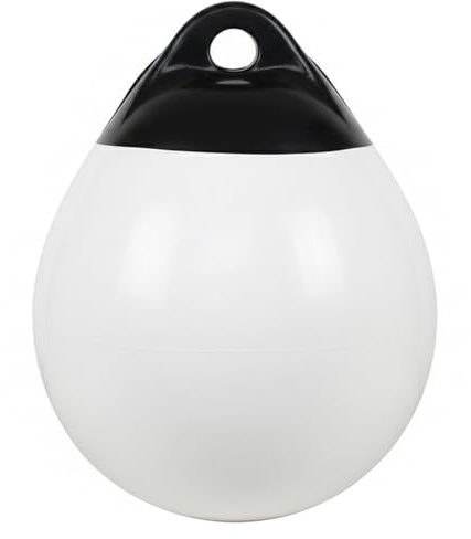 Pineeseatile Boya para Barcos, boya para Barcos, Amarre de flotabilidad de 8 kg para atraque Seguro, defensas inflables de PVC de Alta Resistencia con Alta Resistencia (Blanco)