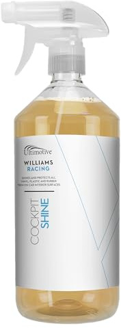 Williams Racing Cockpit Shine Dashboard & Plastic Cleaner 1L, Cleans & Protects