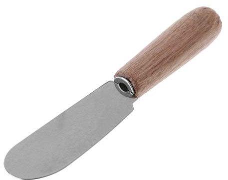 MM456 burro coltello in acciaio INOX lama per toast sandwich cake bread-wooden manico 10 x 1.8 cm
