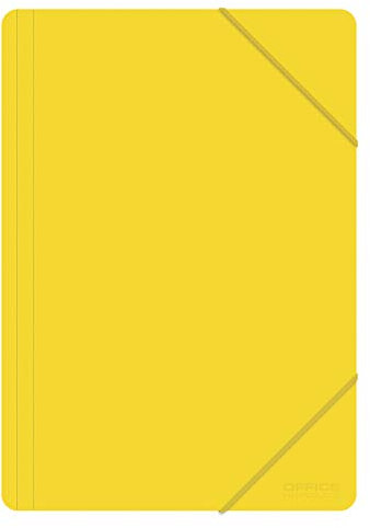 Dokumentenmappe Mit Gummiband OFFICE PRODUCTS A4 PP 500 Mikron 3 Klappen Gelb / / Typ-3 Klappen/Art-Mit Gummiband/Material-Pp/Farbe-Gelb/Format-A4 / Abmessungen (mm)-240x320