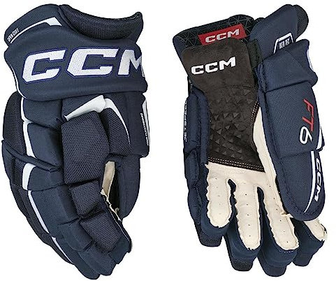 CCM Jetspeed FT6 Eishockey Handschuhe Senior (Navy/Weiß, Gröse: 13)