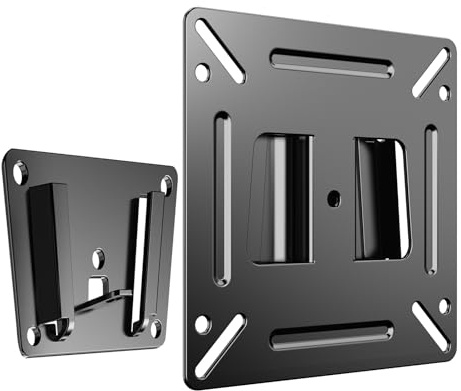 JXMTSPW Support Ecran PC pour Moniteurs/TV de 14 à 24 LED OLCD, VESA Jusqu’à 100x100mm et Charge maximale10 KG, 17 19 21 23 Pouces Support TV Mural,Support Mural pour Moniteur，Support Mural TV