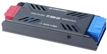 SUCIKORIO LED Trafo 24V 100W LED Transformator AC 230V auf DC 24 Volt 4,2A Ultra Dünn Konstante Spannung LED Treiber Netzteil 24V Schalt Niedervolttrafo für LED Lampen, LED Streifen, Halogenlampen