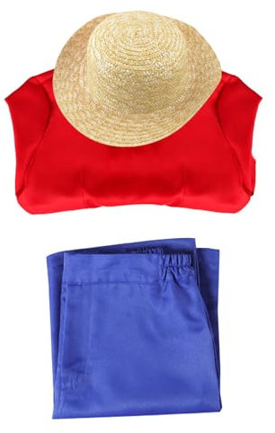 Meanju Anime Cosplay Kostüm,Rollenspiel Uniform Full Set,Performance Kostüm mit Hemd, Hose und Hut,Anime Uniform Halloween Party Karneval Cosplay,Größen: S-M-L