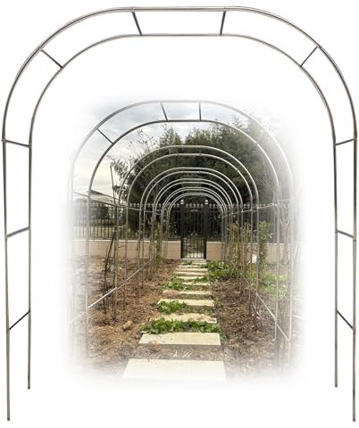 BZCKBZ 230/240 cm Rosenbogen Aus Edelstahl Rankhilfe Kletterhilfe Wetterfest Und Freistehend Rosenspalier Torbogen Bogen Spalier(Size:2.8 * 2.4m(9.2 * 7.9ft))