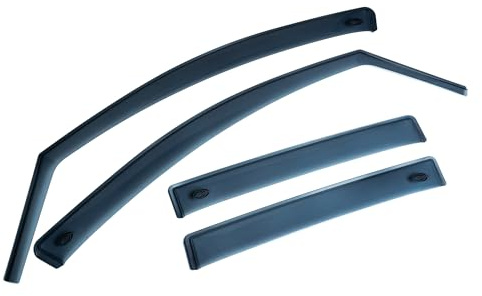 MOTOS Windabweiser Regenabweiser für Ford Focus I 2004-2011 Ästhetisches Design, Langlebig & Robust, Leichte Installation, Energieeinsparung durch Belüftung, Verringerung von Lärm und Luftturbulenzen