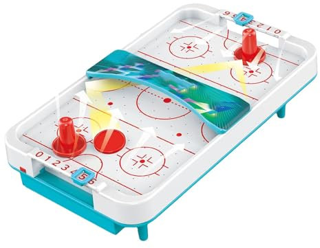 Air Hockey Challenge - Table Top Air Hockey Spiel | Batteriebetriebenes Tisch-Airhockey | Airhockey Challenge | Tisch-Airhockey-Spiel | Eishockeytisch mit Gebläse Airhockey Air für Kinder