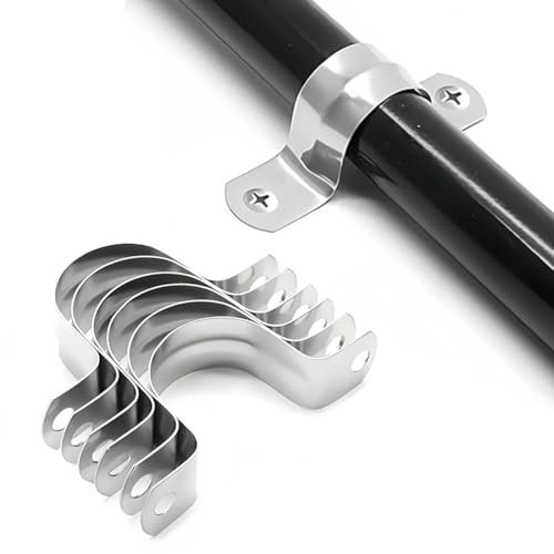 WUMZIRA Lot de 30 25mm 304 Colliers de Serrage en U en Acier Inoxydable Anneau de Raccordement Carte de Serrage de Tuyau Deux Trous Tube Robuste et Durable Tuyau Clips U en acier inoxydable 304